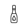 Black line icon for Liquid, bottle and drop Royalty Free Stock Photo