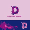 Liquid letter D Royalty Free Stock Photo