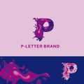 Liquid letter logo P