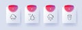 Liquid line icon. Clouds, rain, hail, glass, drop, water, sea. Pastel color background. Vector line icon for business