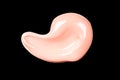 Liquid makeup foundations smear drop isolated on black background. Royalty Free Stock Photo