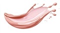 Liquid Makeup Splash. Foundation, Cream, Or Cosmetic Product Sample On White Background Royalty Free Stock Photo