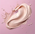 Liquid makeup with splash of milk and foundation. Generative AI Royalty Free Stock Photo