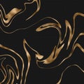 Liquid marble black and gold marble background. Gold lines, marble golden veins