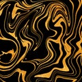 Liquid marble black and gold marble background. Gold lines, marble golden veins