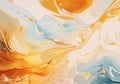 Liquid marble painting background design with gold glitter dust texture Royalty Free Stock Photo