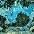 Liquid marble texture background blue ocean sea azure waves