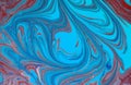 Liquid marbling acrylic paint background. Fluid painting abstract texture. Royalty Free Stock Photo