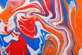 Liquid marbling acrylic paint background. Fluid painting abstract texture