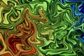 Multicolored marbling paint swirls background.