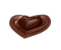 Liquid Melted Chocolate Heart Royalty Free Stock Photo