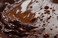 Liquid melted chocolate texture background. Generative Ai Royalty Free Stock Photo