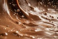 Liquid melted chocolate texture background. Generative Ai Royalty Free Stock Photo