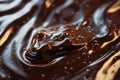 Liquid melted chocolate texture background. Generative Ai Royalty Free Stock Photo