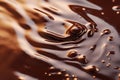 Liquid melted chocolate texture background. Generative Ai Royalty Free Stock Photo
