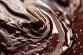 Liquid melted chocolate texture background. Generative Ai Royalty Free Stock Photo