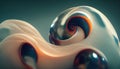 Liquid mercury dynamic glossy fluid abstract sci-fi tech trendy background