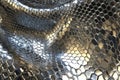 A liquid metal 3D background where hexagonal panels seamlessly morph and reshape into different Royalty Free Stock Photo