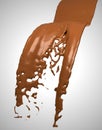 Liquid milk chocolate flow Royalty Free Stock Photo