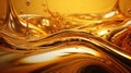 Liquid Molten Gold, abstract illustration