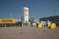 Liquid Natural gas or LNG Shell fuel station at the truck center at Doelwijk in Waddinxveen in the Netherlands.