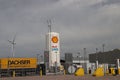 Liquid Natural Gas LNG tank station of Shell in Waddinxveen in the Netherlands for trucks.