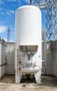 Liquid nitrogen tank Royalty Free Stock Photo