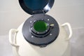 Liquid nitrogen tank is used in cryo laboratories vitrification procedure Royalty Free Stock Photo