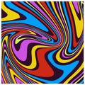 Liquid Paint Marbling Effect, Psychedelic Color Lines and Waves