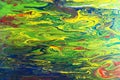 Liquid painting abstract texture. Colorful combination of bright colors Royalty Free Stock Photo