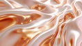 Liquid pink gold and silver. Smooth, flowing waves. Shiny metallic Abstract background. Ai Generated Royalty Free Stock Photo