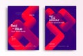 Liquid poster design template in duotone gradients