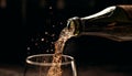 Liquid pouring, wine flowing, glass spilling refreshment generated by AI Royalty Free Stock Photo