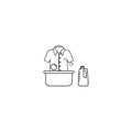 Liquid powder basin and shirt icon eps ten