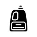 Liquid powder or conditioner bottle glyph icon vector illustration