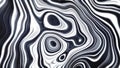 Liquid psychedelic pattern of curved lines. Motion. Moving liquid pattern with curved lines. Spots and curved lines move