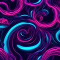 Liquid rainbow space illustration holographic 3D abstract shapes wallpaper Royalty Free Stock Photo