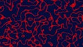 Liquid red rounded shapes looks like cell division on dark blue background. Abstract vibrant illustration pattern backdrop and Royalty Free Stock Photo