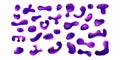 Set of abstract pixelated shapes. Liquid shapes collection.