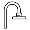 Liquid shower head icon outline vector. Room sign plumbing