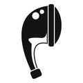 Liquid shower head icon simple vector. Room sign plumbing