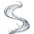 Liquid silver flow symbol isolated on white background Royalty Free Stock Photo