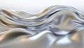 Liquid Silver Surge Metallic Waves Cascade with Futuristic Elegance and Modern Reflections in Style Royalty Free Stock Photo