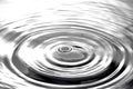 Liquid silver,water drops waves and ripples Royalty Free Stock Photo