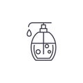 Liquid soap linear icon concept. Liquid soap line vector sign, symbol, illustration. Royalty Free Stock Photo