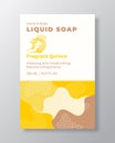 Liquid Soap Package Label Template. Abstract Shapes Camo Background Vector Cover. Cosmetics Packaging Design. Modern