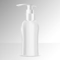 Liquid soap or shampoo bottle template. Cosmetics Royalty Free Stock Photo