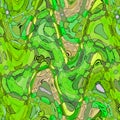 Liquid splash bubble in green and lime colors. Colorful fluid. Liquid wave modern background