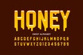 Liquid sweet honey font Royalty Free Stock Photo