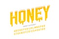 Liquid sweet honey font Royalty Free Stock Photo
